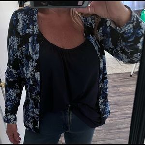 Charter club, blue cardigan, sweater, light weight